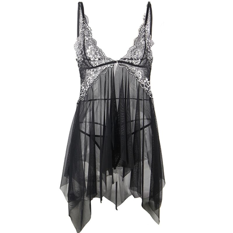 SUBBLIME - BABYDOLL FABRIC TULLE CHEST LACE L/XL - Amore24