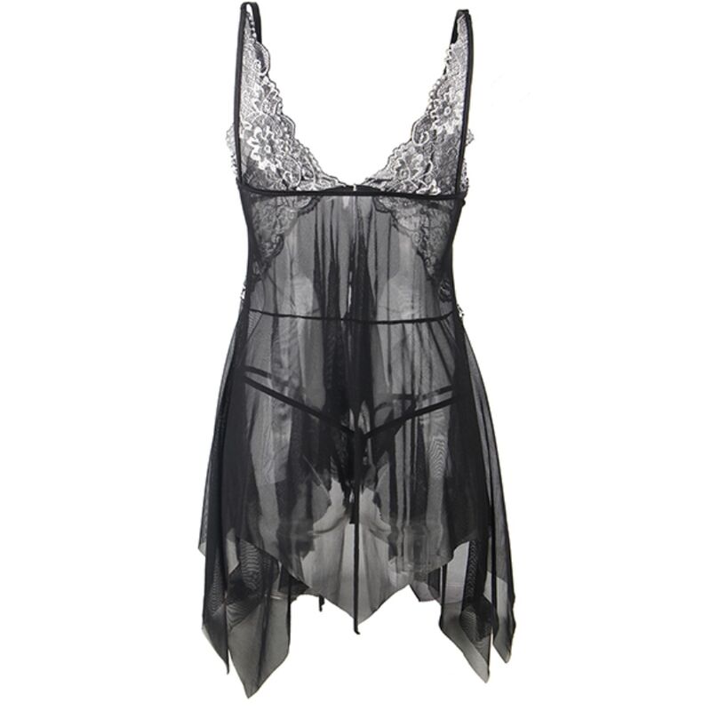 SUBBLIME - BABYDOLL FABRIC TULLE CHEST LACE L/XL - Amore24