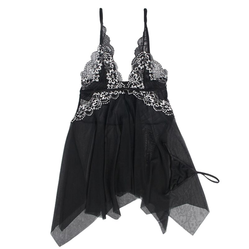 SUBBLIME - BABYDOLL FABRIC TULLE CHEST LACE L/XL - Amore24