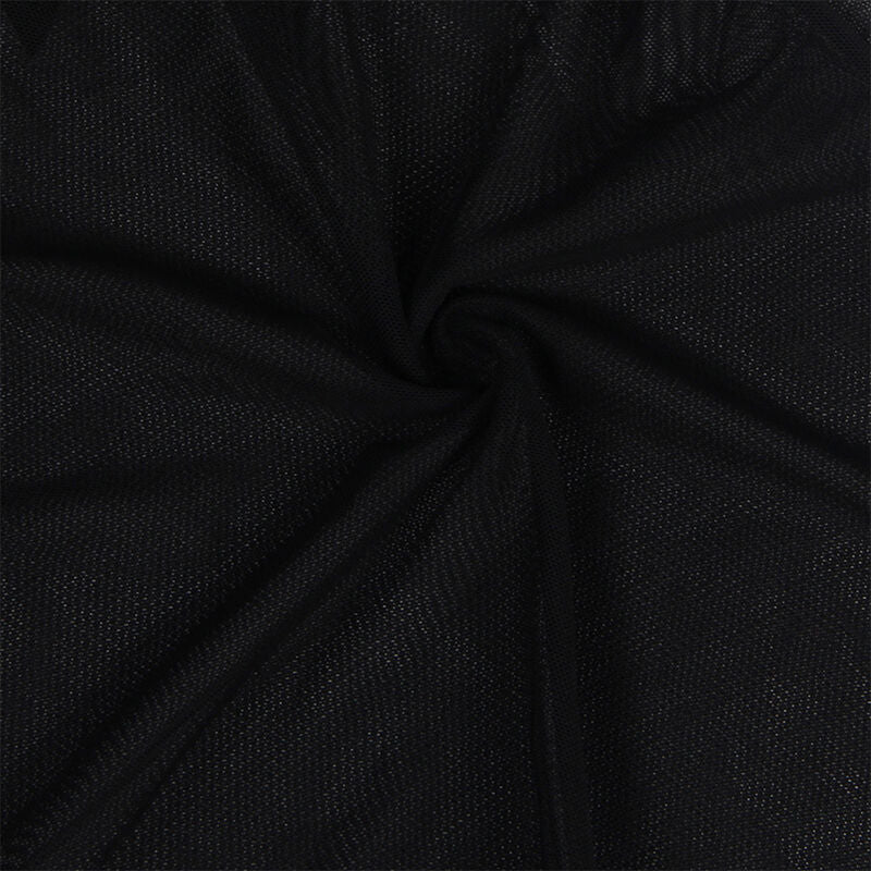 SUBBLIME - BABYDOLL TULLE FABRIC WITH LACE AND FLOWER DETAIL BLACK L/XL - Amore24