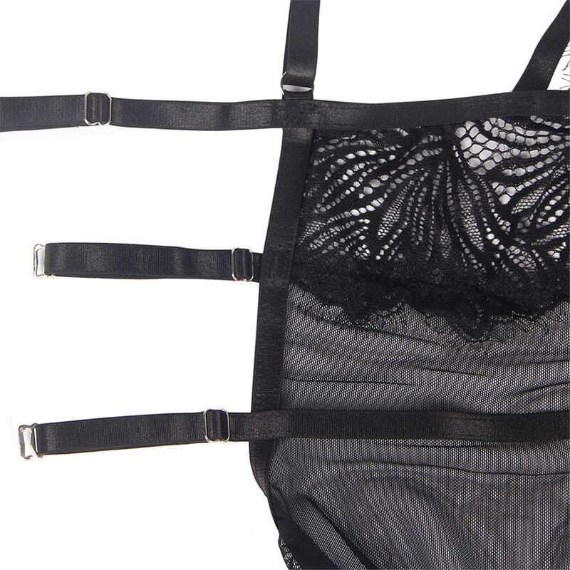 SUBBLIME - BABYDOLL WITH ADJUSTABLE LACE STRAPS BLACK L/XL - Amore24