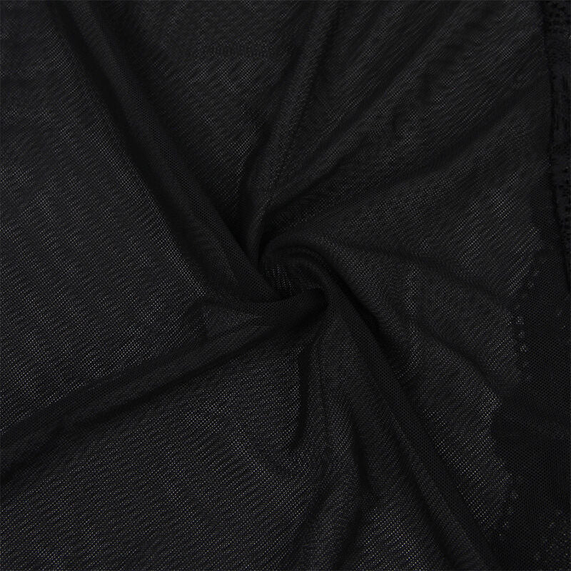 SUBBLIME - TRANSPARENT FABRIC ROBE WITH LACE DETAIL BLACK L/XL - Amore24