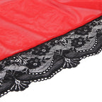 SUBBLIME - TRANSPARENT FABRIC ROBE WITH LACE DETAIL RED L/XL - Amore24