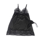 SUBBLIME - BABYDOLL WITH FLORAL PRINT CHEST BLACK S/M - Amore24