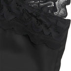 SUBBLIME - BABYDOLL WITH FLORAL PRINT CHEST BLACK S/M - Amore24