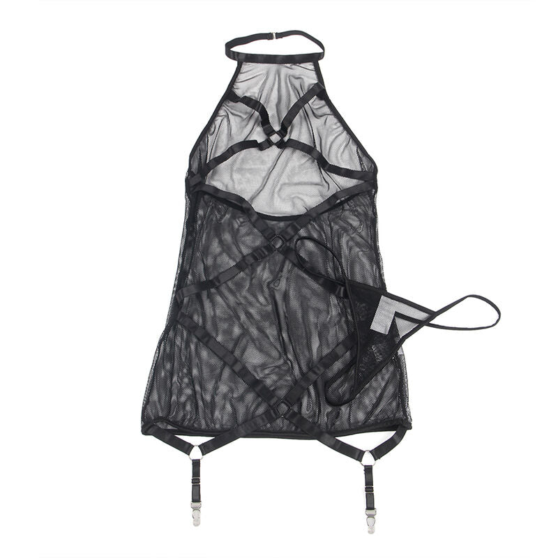 SUBLLIME - TRANSPARENT HALTER NECK DRESS BLACK L/XL - Amore24