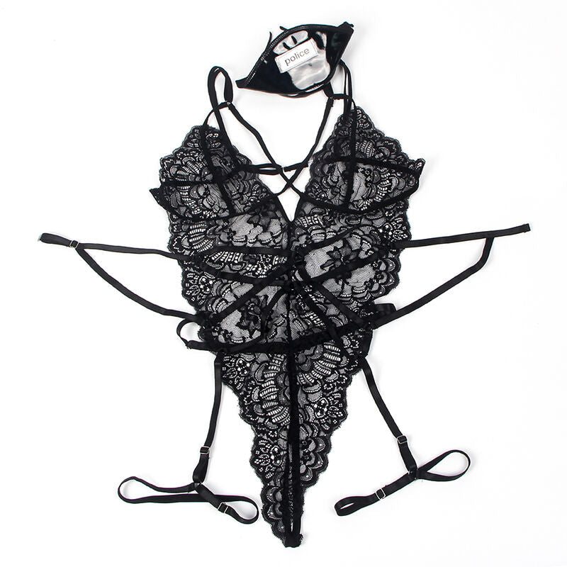SUBBLIME - LACE BODY POLICE COSTUME BLACK L/XL - Amore24