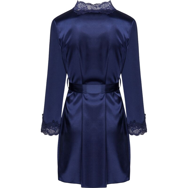 LIVCO CORSETTI FASHION - JACQUELINE LC 90249 DRESSING GOWN + SHIRT + PANTY NAVY BLUE S/M - Amore24
