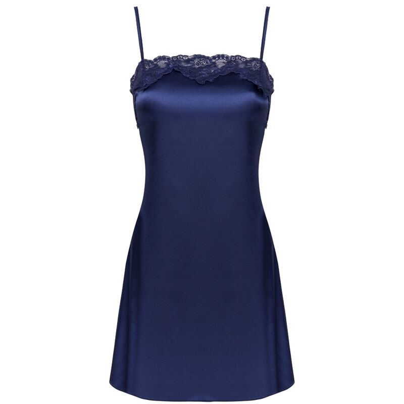 LIVCO CORSETTI FASHION - JACQUELINE LC 90249 DRESSING GOWN + SHIRT + PANTY NAVY BLUE S/M - Amore24