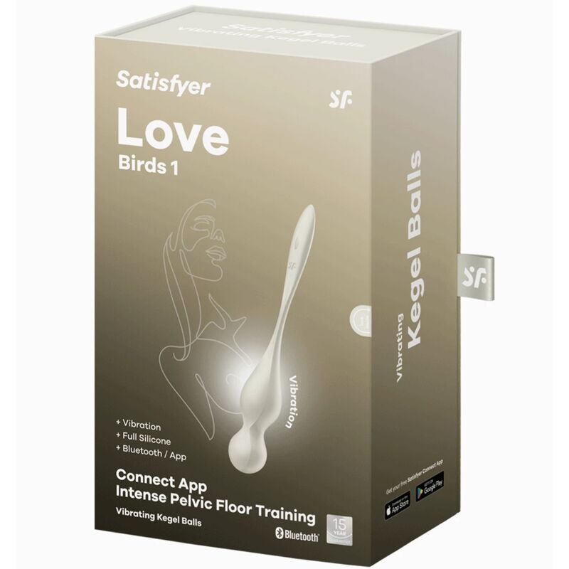 SATISFYER - LOVE BIRDS VIBRATING KEGEL BALLS WHITE - Amore24