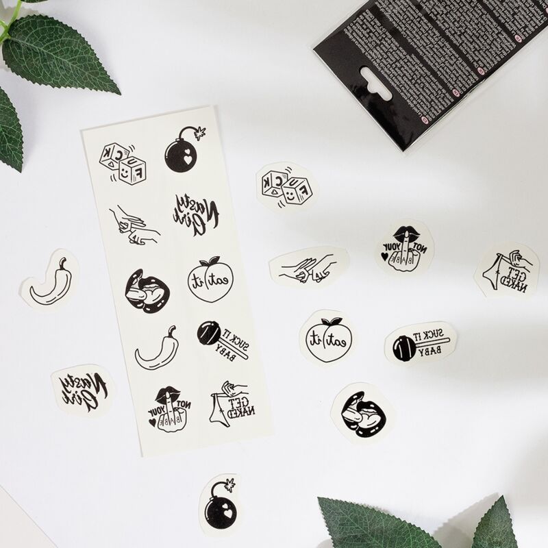 SECRET PLAY - SET OF 10 SPICY COLLECTION TEMPORARY TATTOOS - Amore24