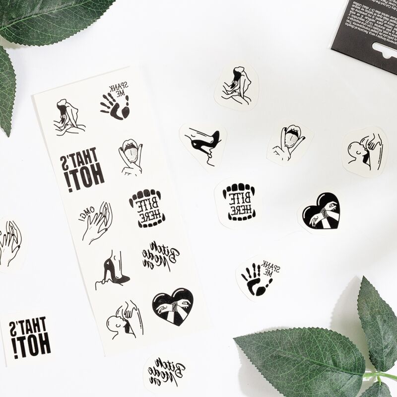 SECRET PLAY - SET OF 10 TEMPORARY TATTOOS KINKY COLLECTION - Amore24