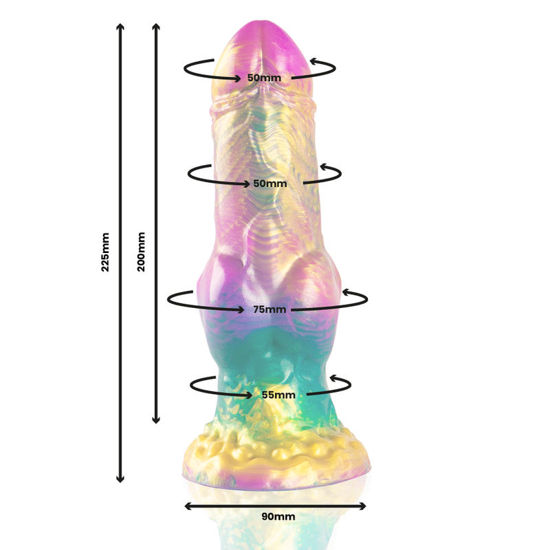 EPIC - IRIS DILDO WITH RAINBOW TESTICLES OF PLEASURE - Amore24