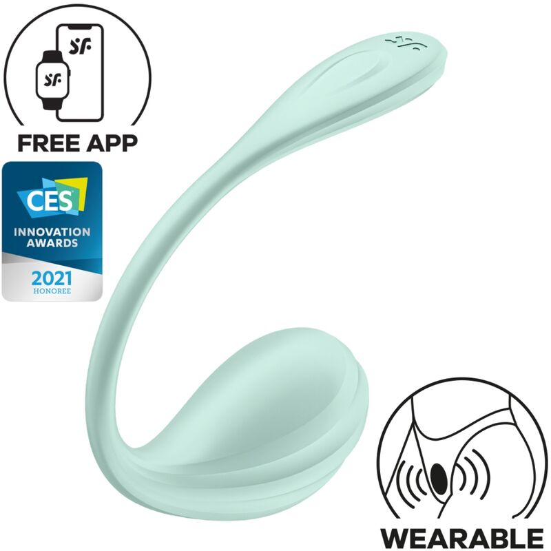 SATISFYER - SMOOTH PETAL G-POINT STIMULATOR WATER GREEN FREE APP - Amore24