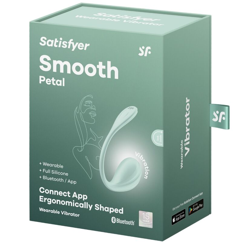 SATISFYER - SMOOTH PETAL G-POINT STIMULATOR WATER GREEN FREE APP - Amore24