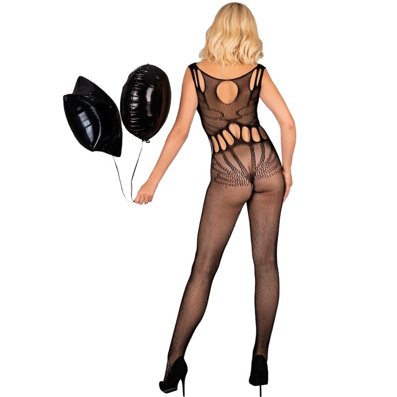 LIVCO CORSETTI FASHION - AMAHIL BODYSTOCKING CROTCHLESS BLACK ONE SIZE - Amore24