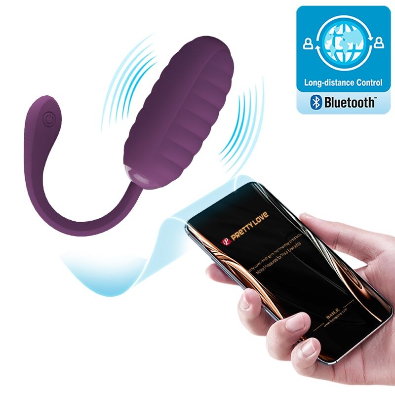 PRETTY LOVE - CASPER PURPLE RECHARGEABLE VIBRATING EGG - Amore24
