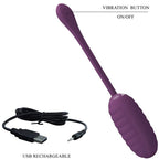 PRETTY LOVE - CASPER PURPLE RECHARGEABLE VIBRATING EGG - Amore24