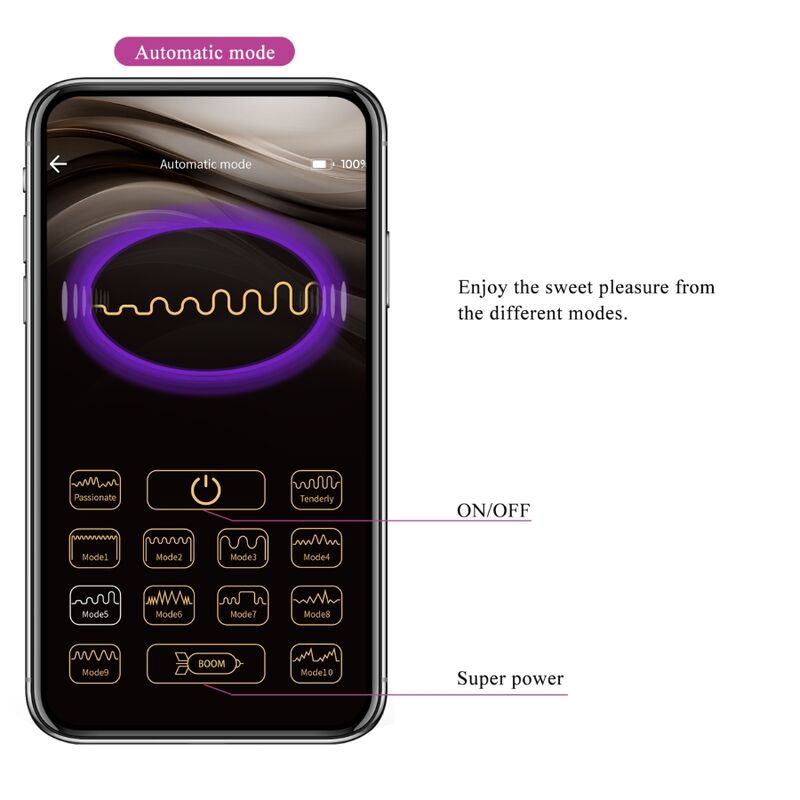 PRETTY LOVE - CASPER PURPLE RECHARGEABLE VIBRATING EGG - Amore24