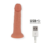ONINDER - MEDIUM BOGOTÁ VIBRATOR DILDO 9 SPEEDS NATURAL 20 CM -O- 4.2 CM - FREE APP - Amore24