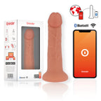 ONINDER - MEDIUM BOGOTÁ VIBRATOR DILDO 9 SPEEDS NATURAL 20 CM -O- 4.2 CM - FREE APP - Amore24