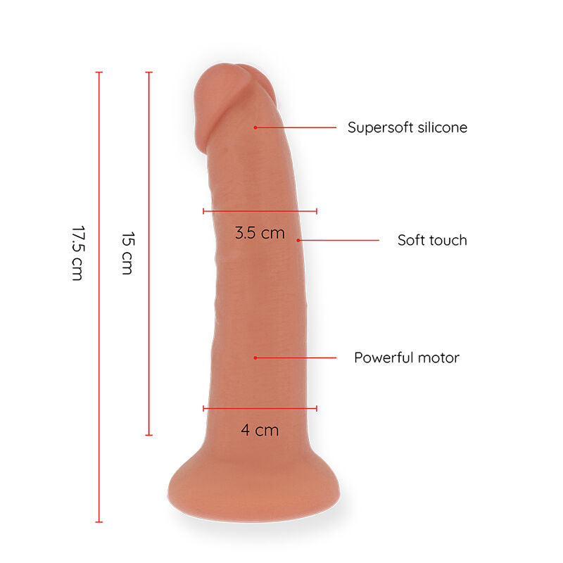 ONINDER - SMALL BOGOTÁ VIBRATOR DILDO 9 SPEEDS NATURAL 17.5 CM -O- 4 CM - FREE APP - Amore24