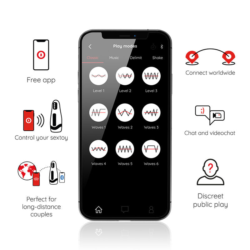 ONINDER - SEOUL RECHARGEABLE MALE MASTURBATOR 10 SPEED - FREE APP - Amore24