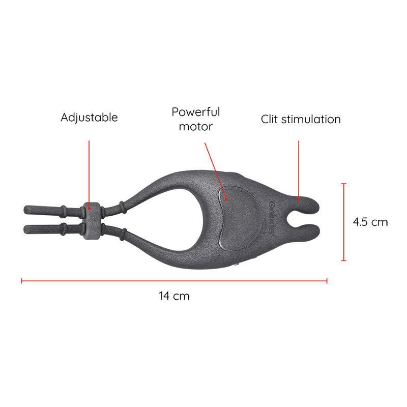ONINDER - PAMPA RECHARGEABLE ADJUSTABLE VIBRATOR RING WITH CLITORIS STIMULATOR 10 SPEED - FREE APP - Amore24