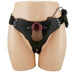 PRETTY LOVE - MARION HARNESS UNIVERSAL BRIEFS WITH VIBRATION DILDO 19 CM BROWN - Amore24