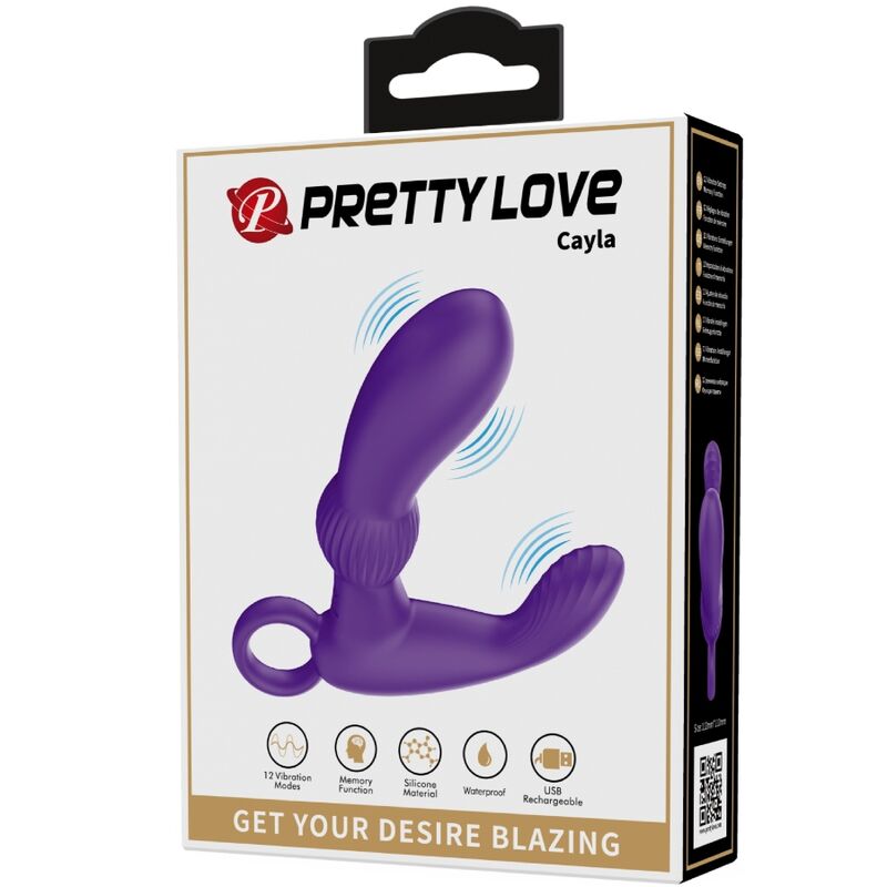PRETTY LOVE - CAYLA ANAL VIBRATOR MASSAGER LILA - Amore24
