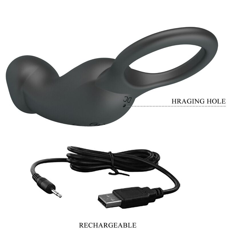PRETTY LOVE - TRAE RING & VIBRATOR BLACK - Amore24