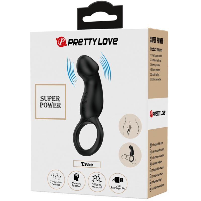 PRETTY LOVE - TRAE RING & VIBRATOR BLACK - Amore24