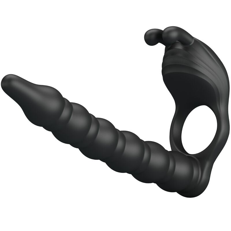 PRETTY LOVE - BLACKNEY PENIS RING WITH BLACK VIBRATOR PLUG - Amore24