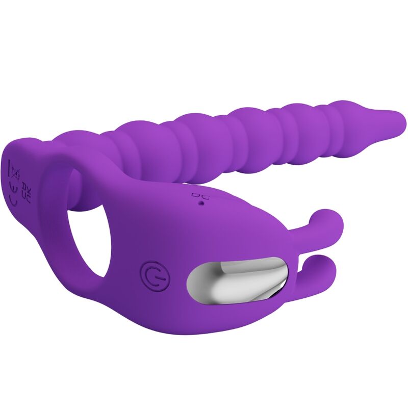 PRETTY LOVE - BLACKNEY PENIS RING WITH LILA VIBRATOR PLUG - Amore24