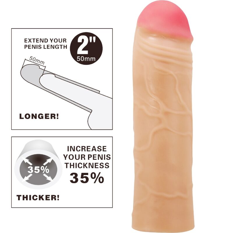 PRETTY LOVE - CHANE PENIS EXTENDER COVER FLESH - Amore24