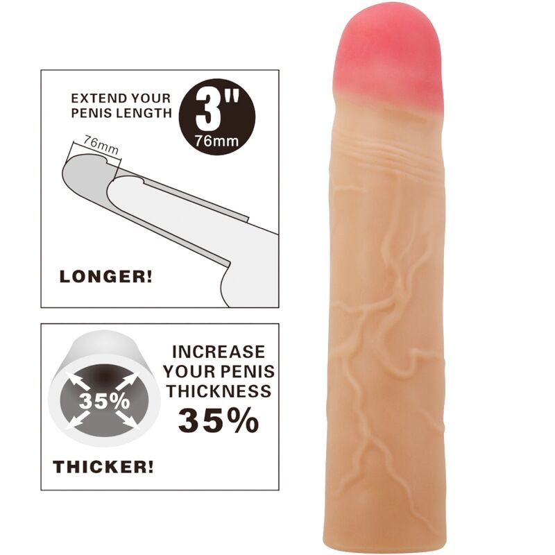 PRETTY LOVE - KYLIAN PENIS EXTENDER COVER FLESH - Amore24