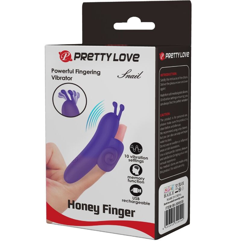 PRETTY LOVE - SNAIL POWERFUL PURPLE FINGER STIMULATOR - Amore24
