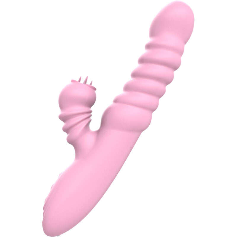 ARMONY - VIBRATOR MULTIFUNCTION WITH STIMULATING TONGUE HEAT EFFECT PINK - Amore24