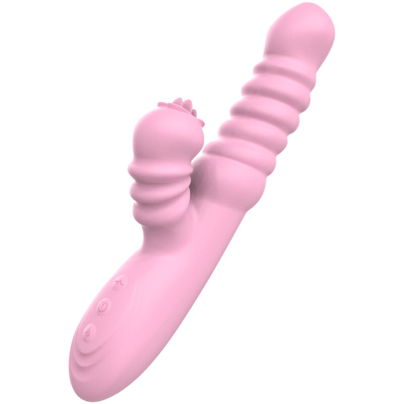 ARMONY - VIBRATOR MULTIFUNCTION WITH STIMULATING TONGUE HEAT EFFECT PINK - Amore24