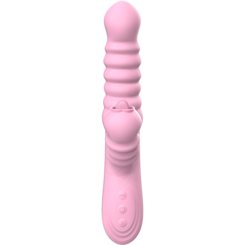 ARMONY - VIBRATOR MULTIFUNCTION WITH STIMULATING TONGUE HEAT EFFECT PINK - Amore24