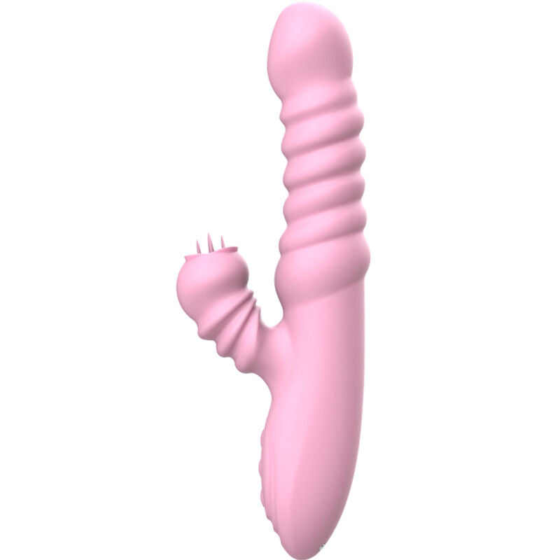 ARMONY - VIBRATOR MULTIFUNCTION WITH STIMULATING TONGUE HEAT EFFECT PINK - Amore24