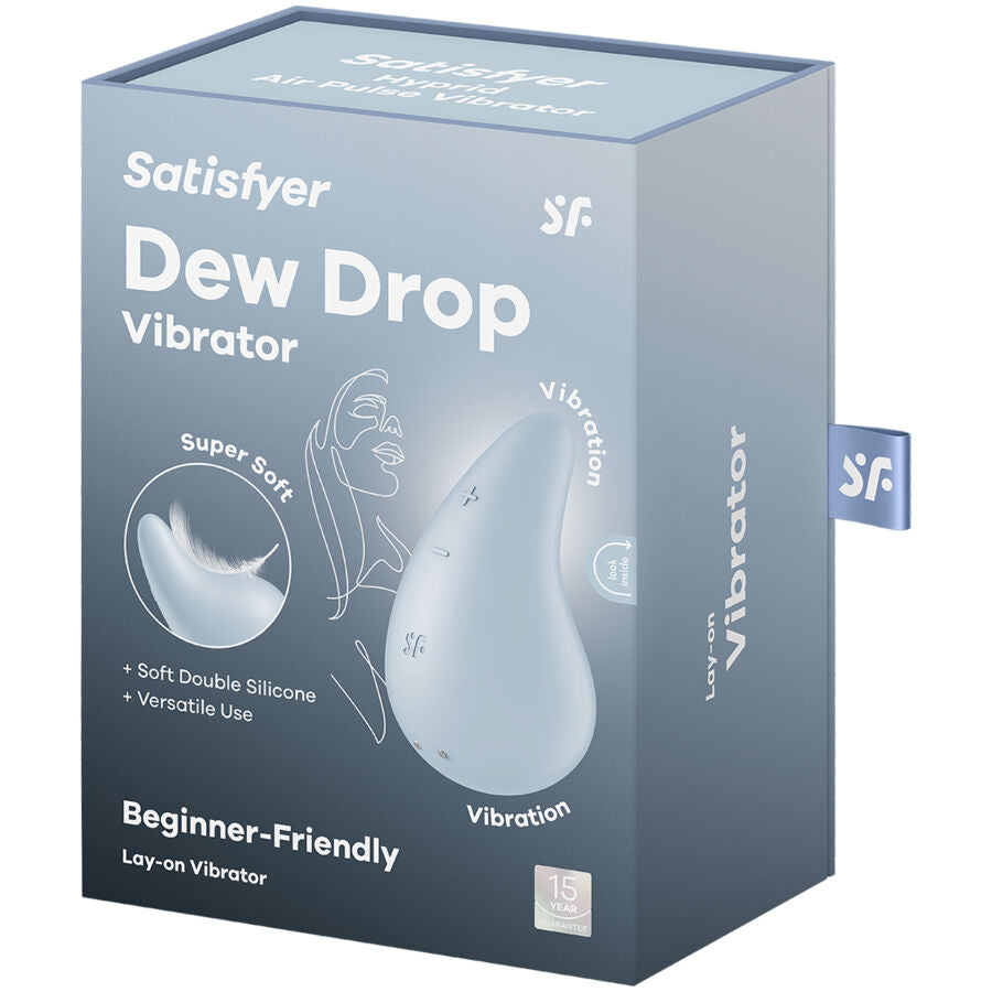 SATISFYER - DEW DROP VIBRATOR LAY-ON BLUE - Amore24