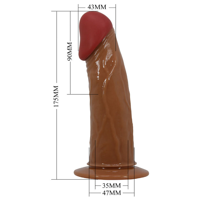 PRETTY LOVE - STARKS HARNESS BRIEFS MULTI-SPEED VIBRATION DILDO 17,5 CM LIGHT BROWN - Amore24