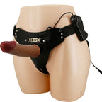PRETTY LOVE - STARKS HARNESS BRIEFS MULTI-SPEED VIBRATION DILDO 17,5 CM LIGHT BROWN - Amore24