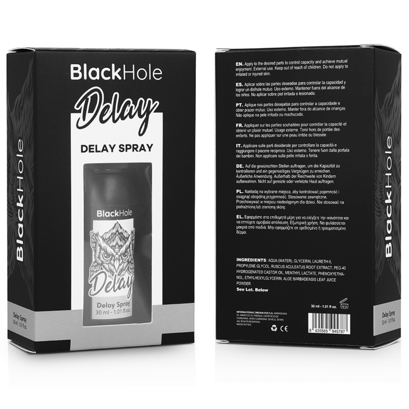 BLACK HOLE - DELAY SPRAY STUDY FORTE 30 ML - Amore24