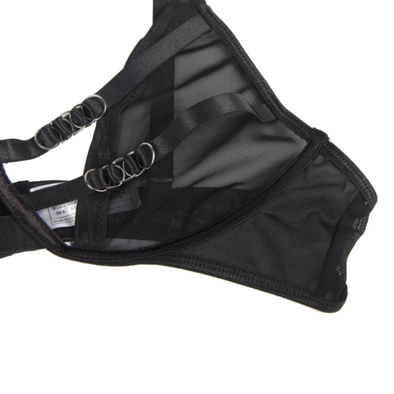 SUBBLIME - TWO PIECE SET OF TRANSPARENCY BRA AND S/M STRIPS - Amore24