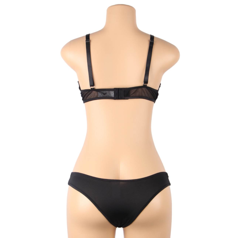 SUBBLIME - TWO PIECE SET OF TRANSPARENCY BRA AND S/M STRIPS - Amore24