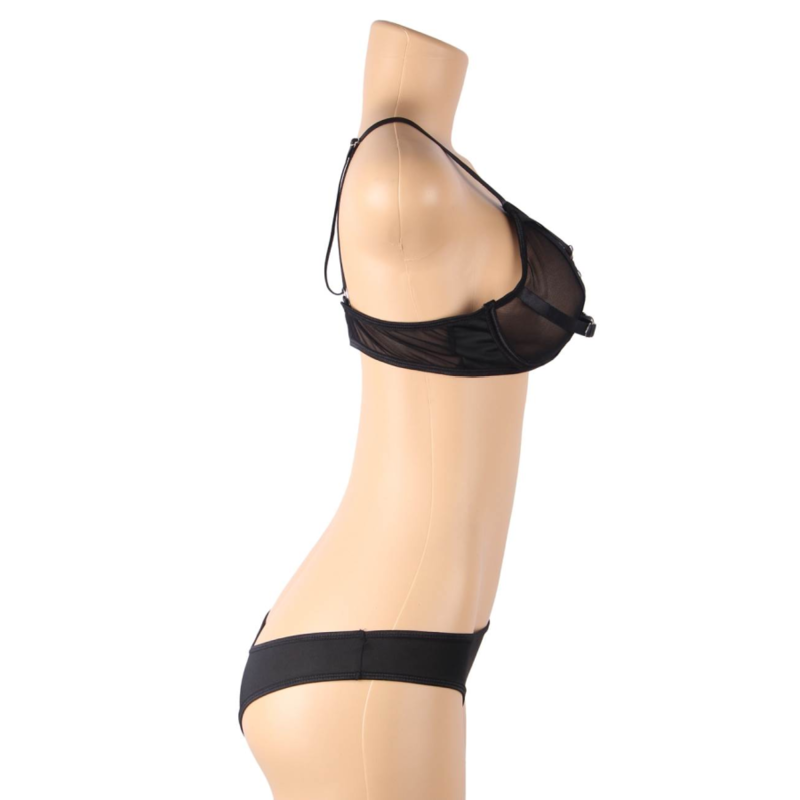 SUBBLIME - TWO PIECE SET OF TRANSPARENCY BRA AND S/M STRIPS - Amore24