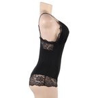 SUBBLIME - BLACK FLORAL LACE DETAIL TEDDY S/M - Amore24
