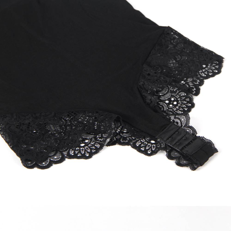 SUBBLIME - BLACK FLORAL LACE DETAIL TEDDY S/M - Amore24